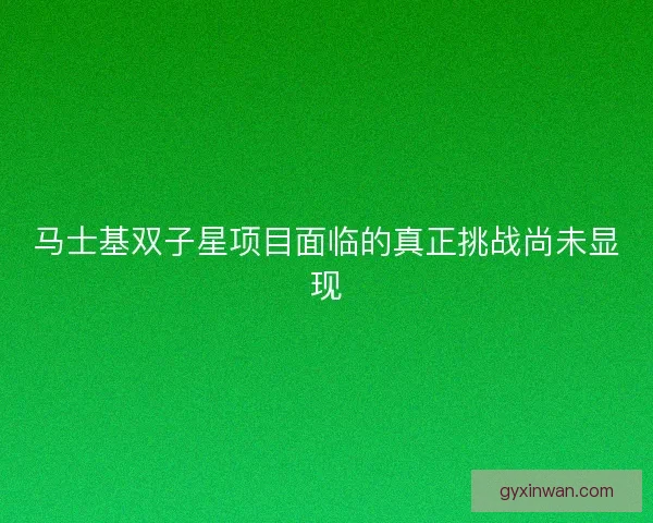 马士基双子星项目面临的真正挑战尚未显现